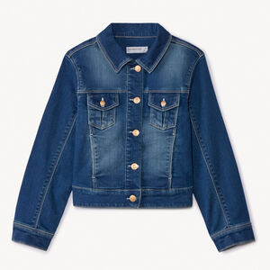 Veste effet jean à poches pour fille 