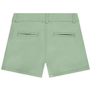 Short en sergé uni effet pinces fille 