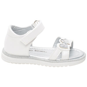 Sandales à cœurs argentés pour bébé fille 
