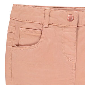 Effen linnen babybroek voor meisjes 