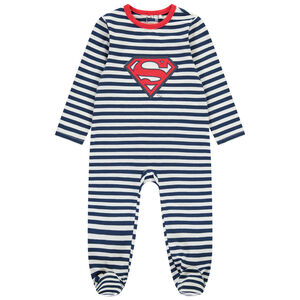 Dors-bien rayé Superman Warner pour bébé garçon avec ouvertures différentes selon l'âge 