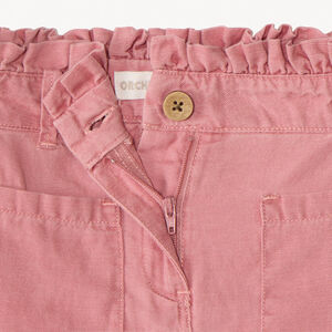 Meisjes broek van canvas met elastische taille 