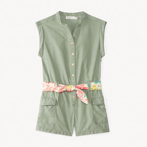 Zomerkleed zonder mouwen met bloemenprintriem voor meisjes 