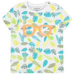 Korte mouwen T-shirt met bouclette patch voor baby jongen 