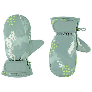 Moufles de ski doublé avec similicuir et imprimé pour garçon 