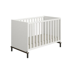 Lit bébé 60 x 120 cm Lovely Aliv off white/dark walnut 