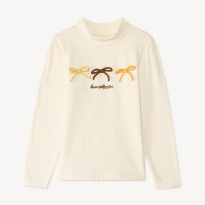 Turtleneck shirt voor meisjes met touwknopen 