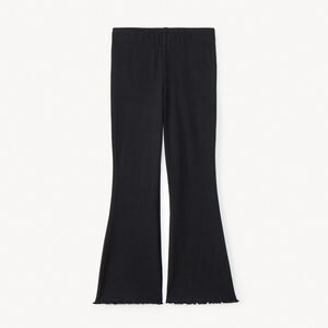 Legging côtelé et évasé finition ondulée pour fille 