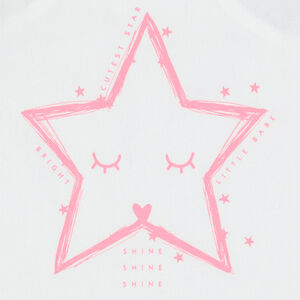 Pyjama met sterrenprint en roze short 