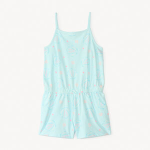 Korte jumpsuit in fantasiedruk voor meisjes 
