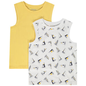 Set van 2 jongens tanktops in jersey 