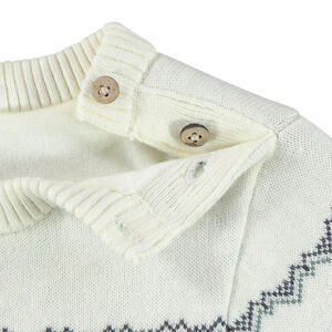 Pull en tricot jacquard doublé velours pour bébé garçon 