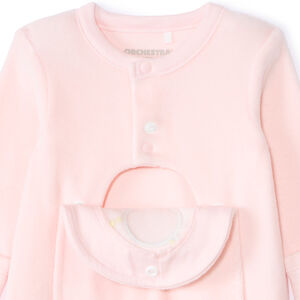 Pyjama van fluweel met luchtballonpatch voor premature babymeisjes 