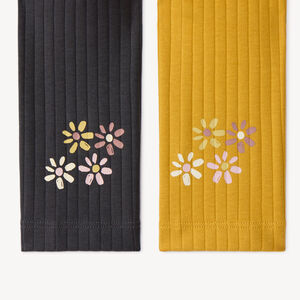 Set van 3 meisjes leggings in effen en met print 