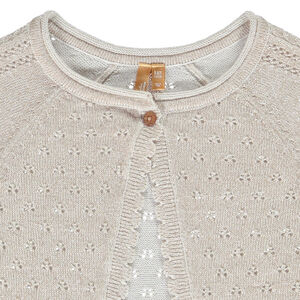 Gilet boléro en tricot ajouré pour fille 