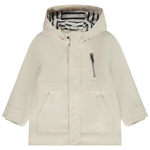 Parka waterafstotende met gestreepte voering voor jongens 