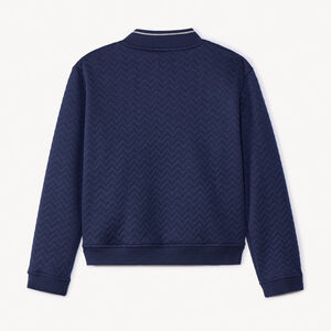 Vest met lange mouwen, teddy kraag en borduursel voor meisjes 