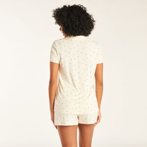 Set de pyjama 2 pièces chemise + short avec bandeau haut pour femme enceinte 