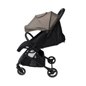 Kinderwagen Aria Plus met volledig verstelbare rugleuning taupe 