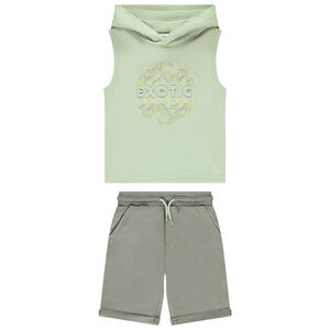 2-delig set met tanktop en kap voor jongen 