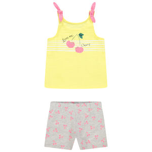 Pyjama débardeur et short print cerises 
