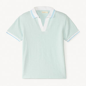 Polo manches courtes en maille fantaisie uni pour garçon 