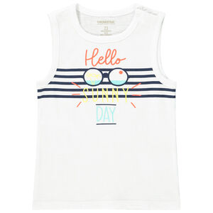 Gestreept gebreid hemdje voor baby jongen 