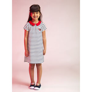 Gemoltonneerde jurk met strepen en magische lovertjes voor meisjes 