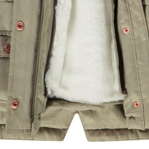 Parka Grand Froid 2 en 1 doublée fausse fourrure pour bébé fille 