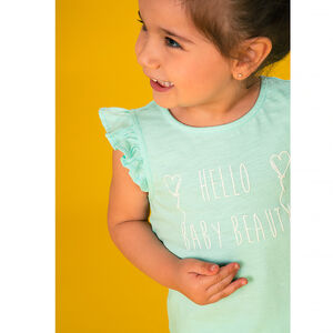 Débardeur en coton manches courtes pour bébé fille 