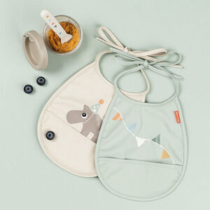 Waterdicht Slabbetje Klein 2STKS Celebration Zand 