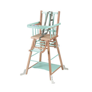 Chaise haute traditionnelle Marcel transformable – Hybride Vert  