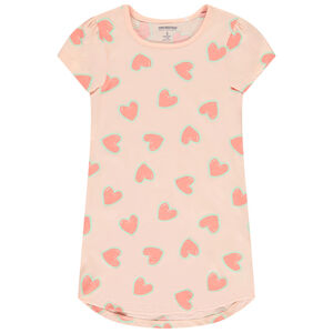 Nuisette en jersey imprimé cœurs pour fille 