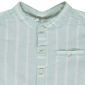 Lange gestreepte overhemd met mao-kraag voor baby jongen 