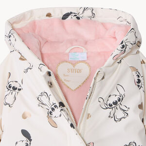 Parka in rubber met Stitch Disney-print voor babymeisje 