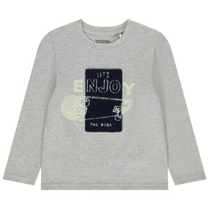 T-shirt manches longues à print et bouclettes pour garçon 