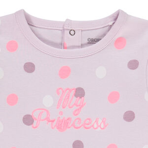 Dors-bien en coton imprimé pois pour bébé fille 