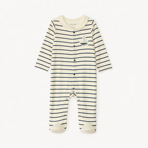 Dors-bien rayé à col marin pour bébé garçon 