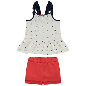 Set van 2 stuks met vlinderprint voor babymeisje 