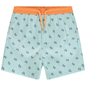 Short de bain en seersucker avec imprimé fantaisie pour bébé garçon 