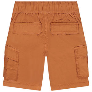 Katoenen cargoshorts in effen kleur jongens 