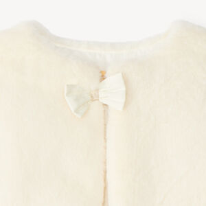 Bolero vest van nepbont met strikdetail voor meisjes 