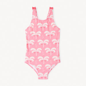 Maillot de bain 1 pièce imprimé palmiers pour fille 