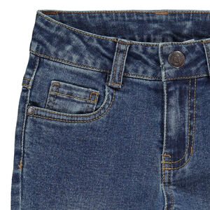 Jean skinny effet used à texte en relief garçon 