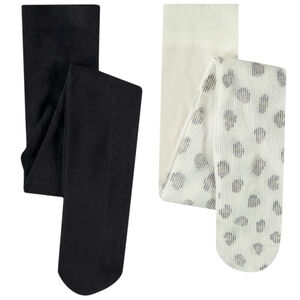 Lot de 2 collants épais fantaisie pour fille 