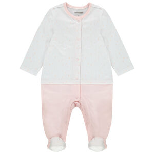 Katoenen babyonesie met print voor meisjes 