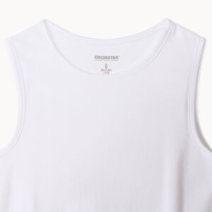 Set van 3 effen witte mouwloze onderhemden voor jongens 