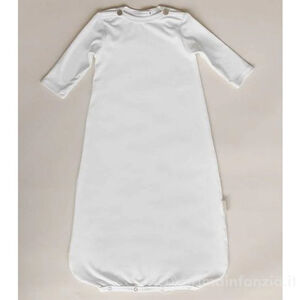 Tussenseizoenslaapzak in jersey met mouwen - Off White - 6/12 maanden 