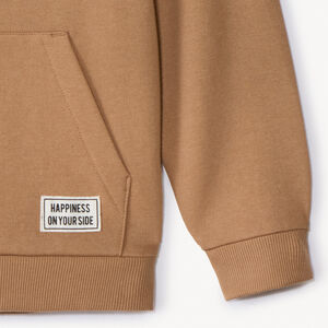 Sweatshirt met effen fleecekap voor jongens 