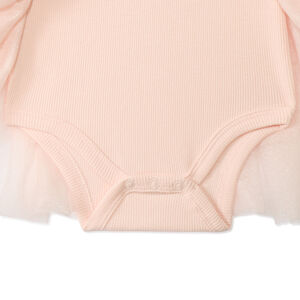 Robe body effet 2 en 1 avec tulle pailleté pour bébé fille 